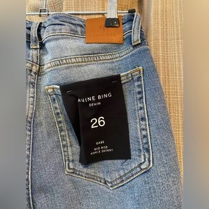 Anine bing gabe mid rise ankle skinny Jean size 26 new with tags